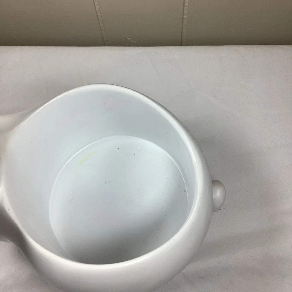 Yankee Candle White Ceramic Rabbit Easter Bunny Shaped Planter Holder